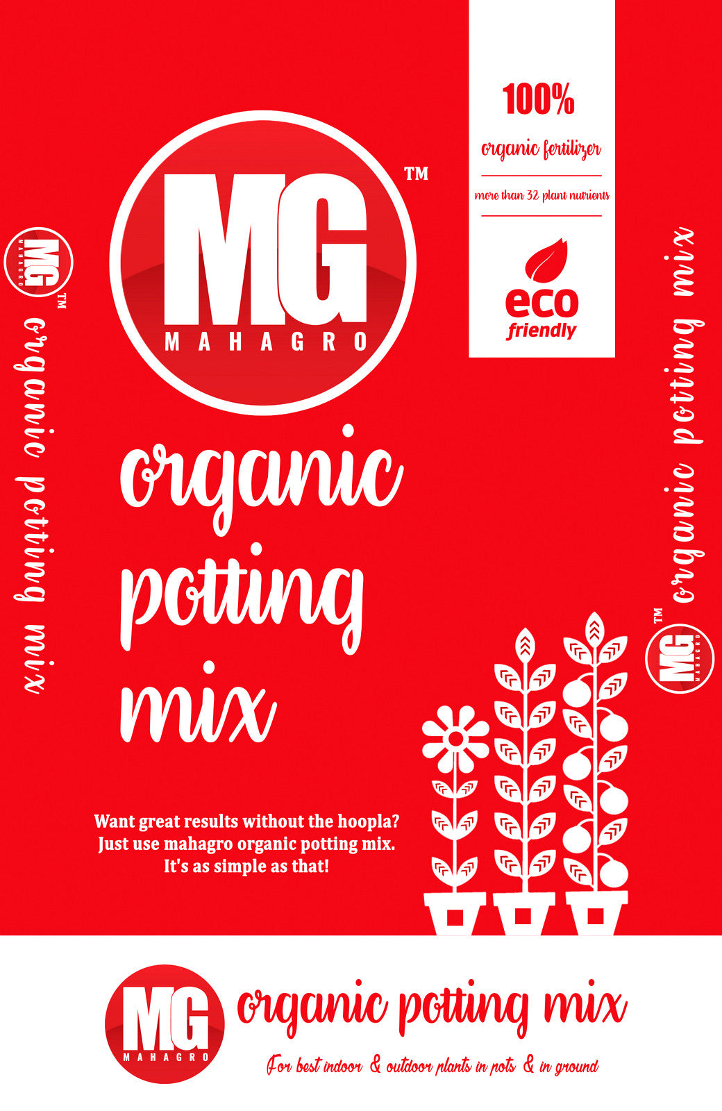 All Purpose Premium Potting Mix®- With Cocopeat & Organic Fertilizer-MahaGro- 10kg (Pack of 5bags) - MahaGro™