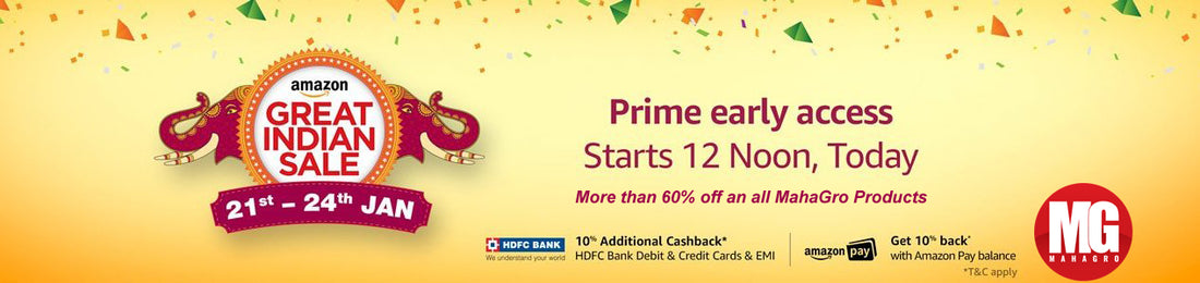 Amazon Great Indian Sale is here from Jan 21-24. Get exclusive offers!