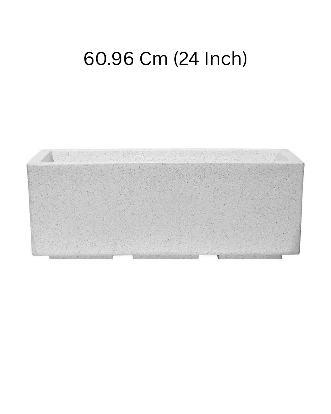 Jaguar France Pot 60.96 Cm (24 Inch) Light Weight White Marble Fresh