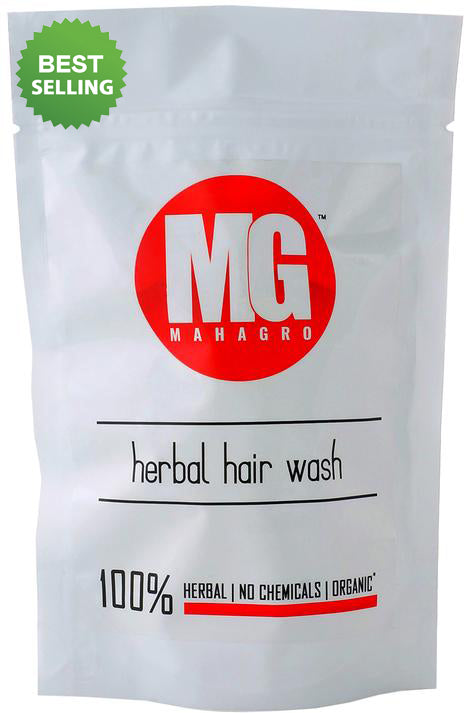 MahaGro Herbal Organic Hair Wash- 400g (200g Pack of 2)